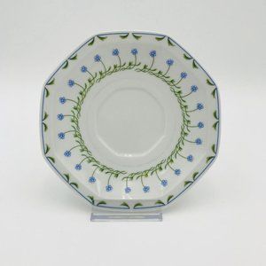 Mikasa Younger Than Springtime Bali Hai L9405 Saucer Blue Flower Vtg MCM Japan